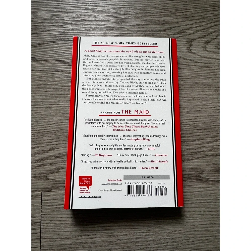 The Maid by Nita Prose Paperback Mystery Novel 2022 GMA Book Club Pick